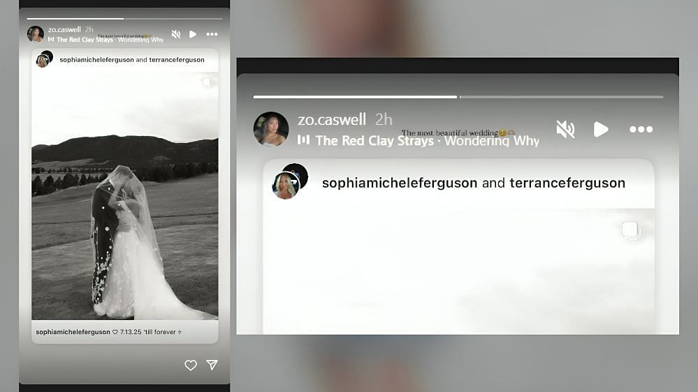 Dillon Gabriel's fiancée Zo Caswell dropped 4-word reaction to Terrance Ferguson's wedding (Image Credit: Caswell/IG)